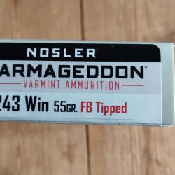 .243 win Nosler VGA 55gr bte 20