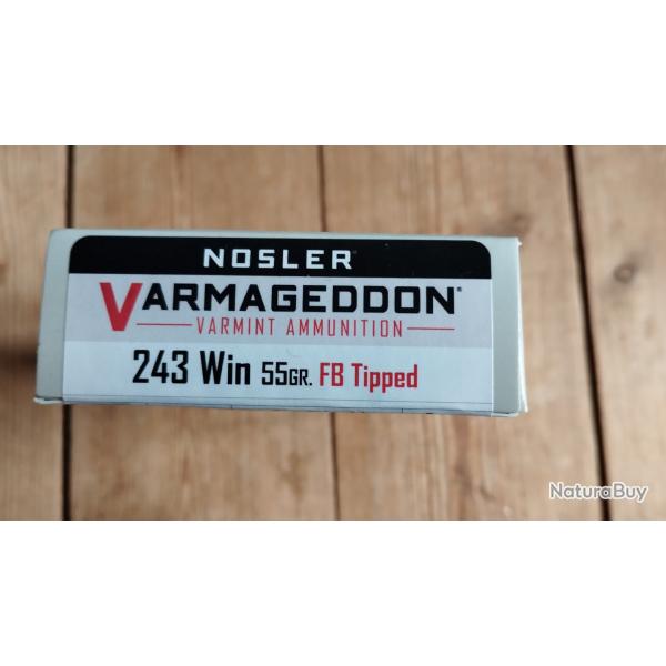 .243 win Nosler VGA 55gr bte 20