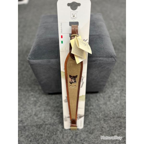 BRETELLE  RISERVA TOILE MARRON SANGLIER
