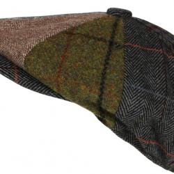 Casquette Gavroche en Laine Patchwork Style Anglais Vintage Surwal Taille unique Vert
