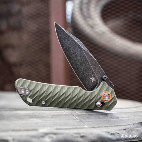 Couteau Skallywag Tactical Mako II Vert OD Lame Acier D2 Plaquettes G10 Axis Lock SKW67502