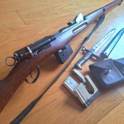 Sublime Schmidt Rubin 1889 régimenté avec ses accessoires cal 7.5x53.5
