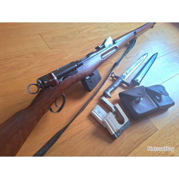 Sublime Schmidt Rubin 1889 régimenté avec ses accessoires cal 7.5x53.5