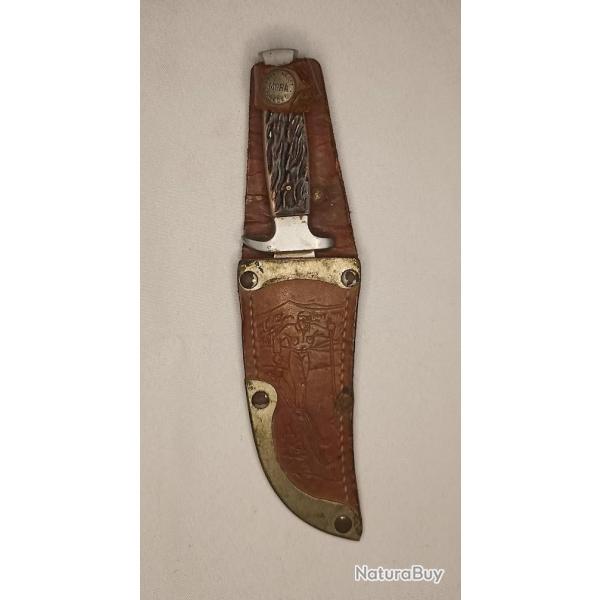 Ancien couteau de chasse MORA souvenir de SUISSE