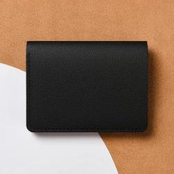 Portefeuille Noir fin avec porte-carte - Emplacement pour carte bancaire, permis de conduire, ... à 