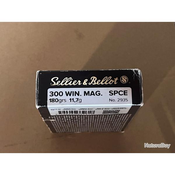 Munitions Sellier Bellot SPCE 300 Win Mag 180gr