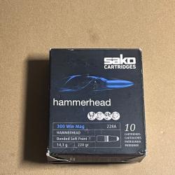 Munitions 300 Win Mag Sako Hammerhead 220gr Boite de 10