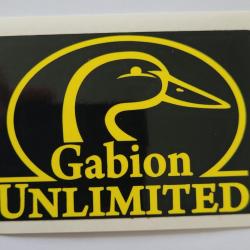 Autocollant chasse , gibier d'eau , gabion unlimited modèle 1