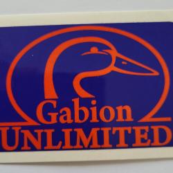 Autocollant chasse , gibier d'eau , gabion unlimited modèle 3