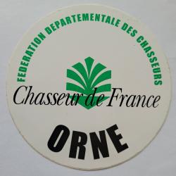 Ancien autocollant chasse ,  fédération des chasseurs de l'orne