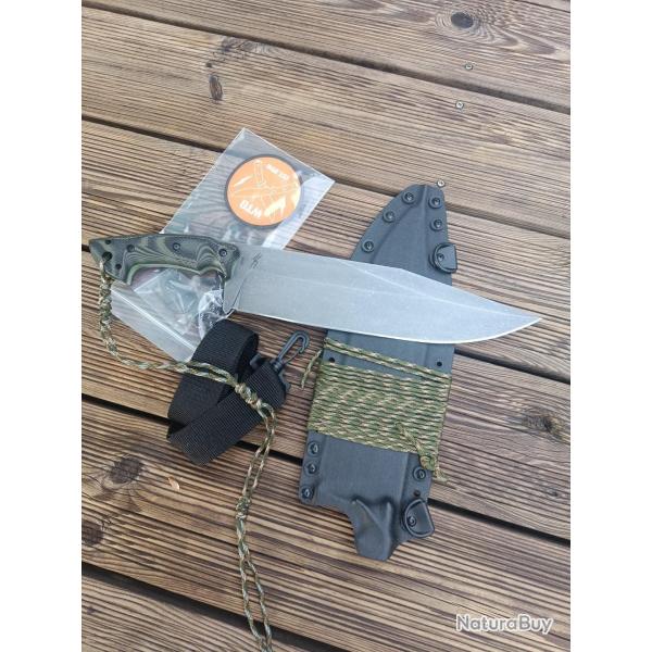 BADASS Bowie  couteau Wtg work tuff gear Pathfinder lame de 7 cm de large ,