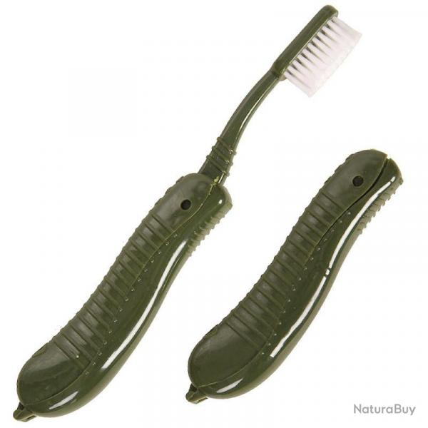Brosse à dents pliante Fosco vert armée