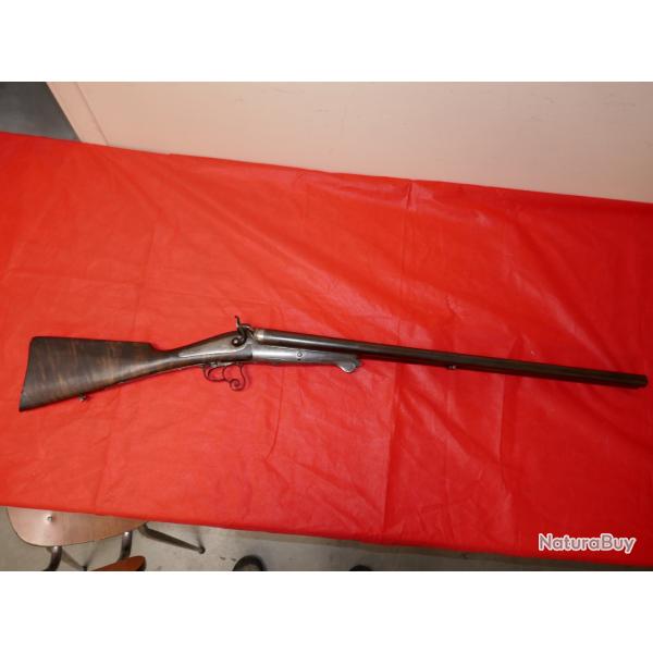 Fusil juxtapos Stphanois systme Lefaucheux en Calibre 8