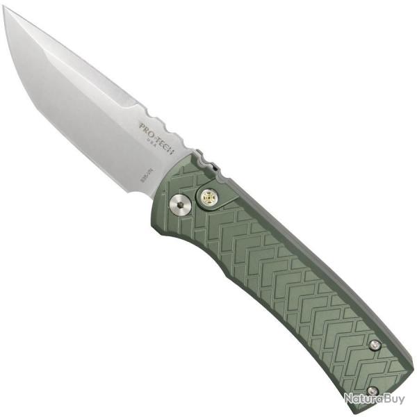 Redencion Auto Tread Green Aluminum Blade Show West 2025 - Chaves Knives / Pro-Tech