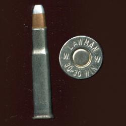 .30-30 Winchester - commémorative - marquage : LAWMAN W  30-30 WIN W - étui nickel
