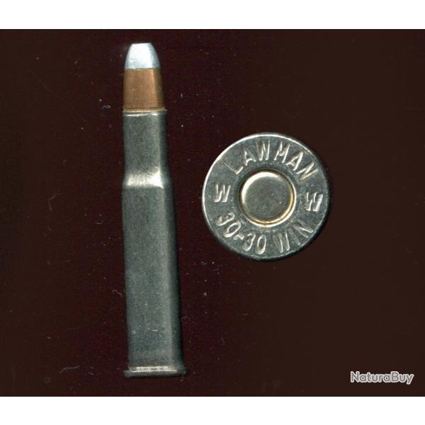 .30-30 Winchester - commmorative - marquage : LAWMAN W  30-30 WIN W - tui nickel