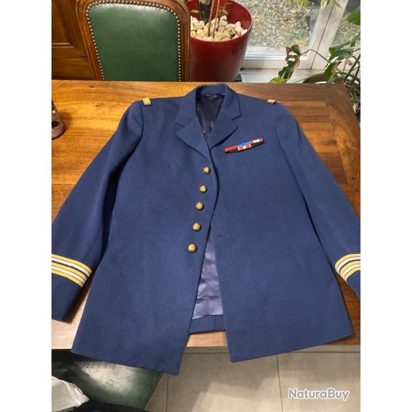 Uniforme vareuse lieutenant colonel d artillerie années 60/70 français avec rubans de décorations