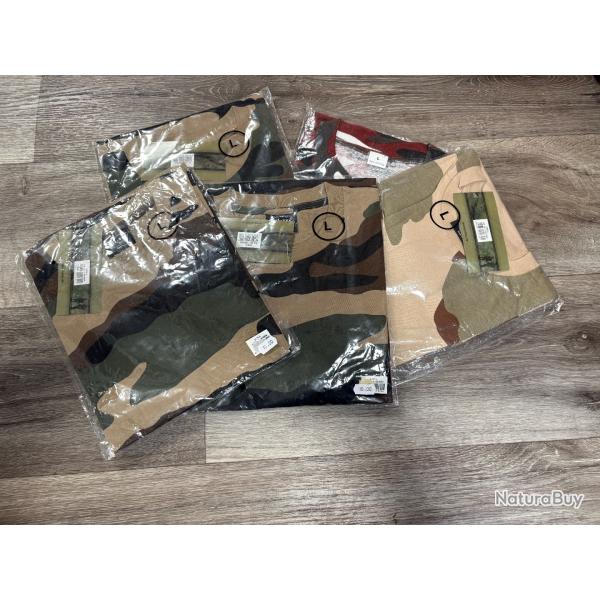 Lot de 5 t-shirts militaires camouflages