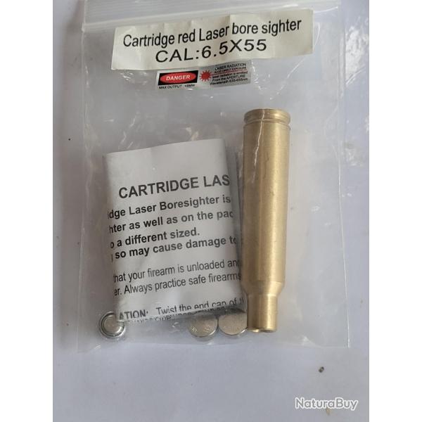 BALLE  laser de reglage  cal 6,5X55 pour lunettes et point rouges