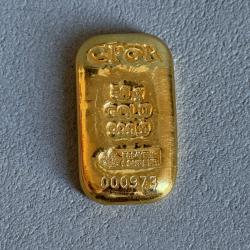 Lingot en or pur 999 - 50 g - numéroté avec certificat - Réalisé par PAMP, fondeur Suisse,pour CPor