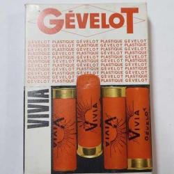 BOITE 10 CARTOUCHES MUNITIONS CHASSE GEVELOT CALIBRE 20/67 PLOMB 4 & 6 fin 70'S Categorie C XXè
