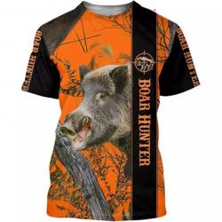 T Shirt Orange Sanglier - SKX INDUSTRIES