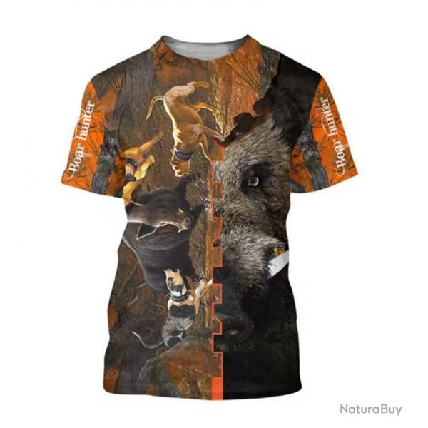 T Shirt Chasse Sanglier - SKX INDUSTRIES