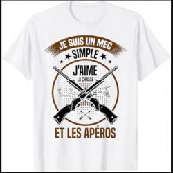 T Shirt Chasse Humour - 100% Coton - SKX INDUSTRIES