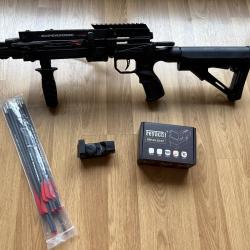 arbalete fma supersonic reverse avec crosse ar15 11 traits viseur point rouge feyachi