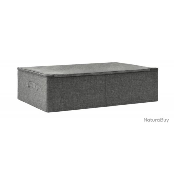 Boite de rangement pliante tissu anthracite 70x40x18 cm pratique et gain de place