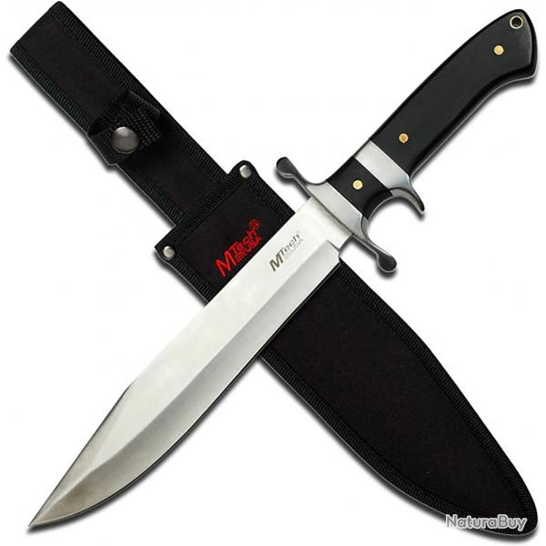 Poignard Bowie Manche en Bois avec Etui nylon