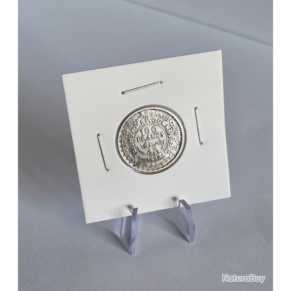 100 Francs Argent Mohammed V 1953 Maroc 1372 Empire Cherifien .3