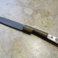 petite vendetta Corse inscriptions couteau traditionnel XX° Corsica imitation nacre Testa mora