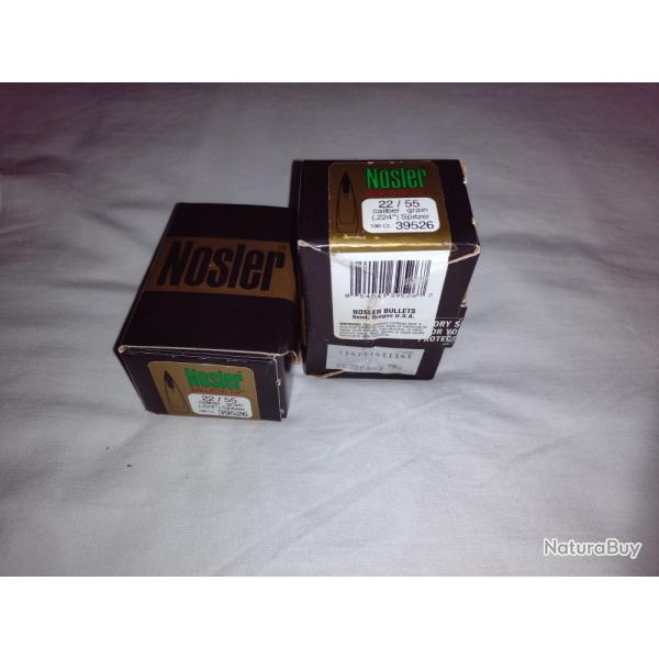 150 Ogives NOSLER Ballistic Tip .224/55 gr