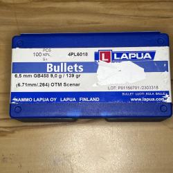 Ogives 6,5 139 gr LAPUA OTM scenar