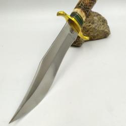 Couteau BOWIE Frost Cutlery Chipaway  Lame Acier 3Cr13 Manche Os Etui Cuir