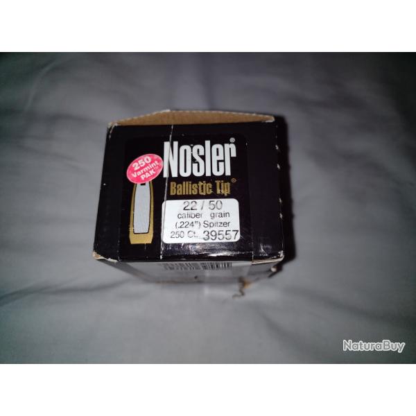 229 Ogives NOSLER Ballistic Tip .224/50 gr