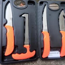 Set de 4 Couteaux de Chasse Winchester Livré dans Coffret Rigide Lame Acier 8Cr13MoV Manche ABS 001