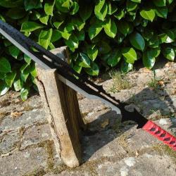 Sabre Kung Fu Shaolin Sword Lame Acier Inox Manche Corde Tressée Etui Nylon Machette Tactical 001