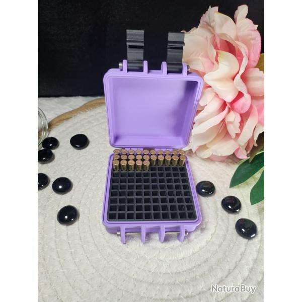 BOITE TRANSPORT 100 MUNITION 22LR - violet