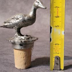 Idée cadeau / bouchon de bouteille canard en étain (1)
