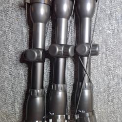 Lot lunettes (3) - 4x32 - tube 25.4, vendu SANS colliers