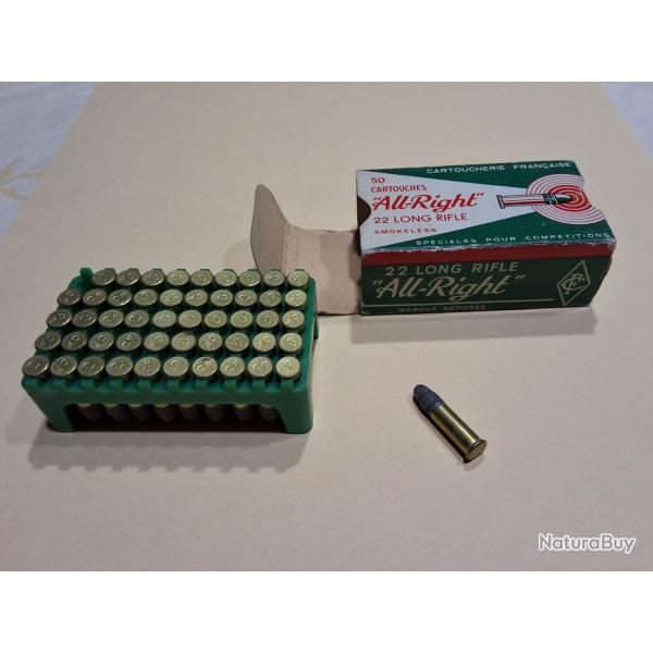 Boite Cartouches 22lr collectionneur "all right" Cartoucherie Francaise