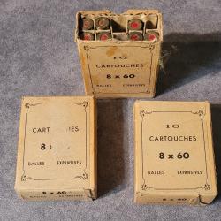 Balles 8x60S divers ogive et marque # enchère 1e sans prix de reserve !!!