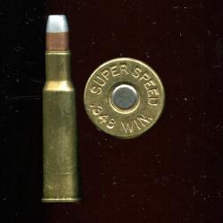 .348 Winchester - balle cuivre pointe aluminum méplate -  marquage : SUPER SPEED 348 WIN