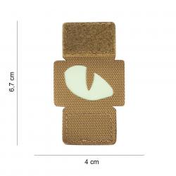 Patch velcro Oeil de chat phosphorescent (coyote)