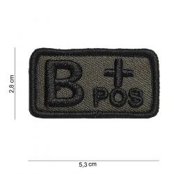 Patch tissu avec velcro « B+ » vert