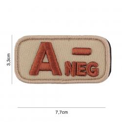 Patch tissu avec velcro « A- » coyote