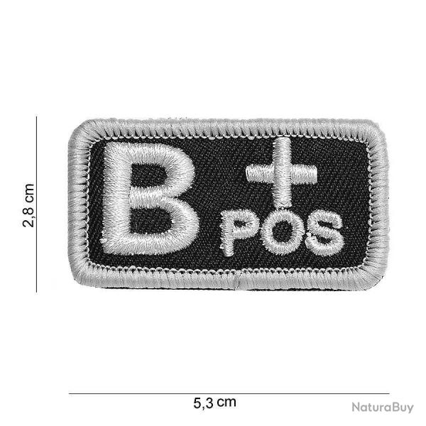 Patch tissu avec velcro  B+ noir