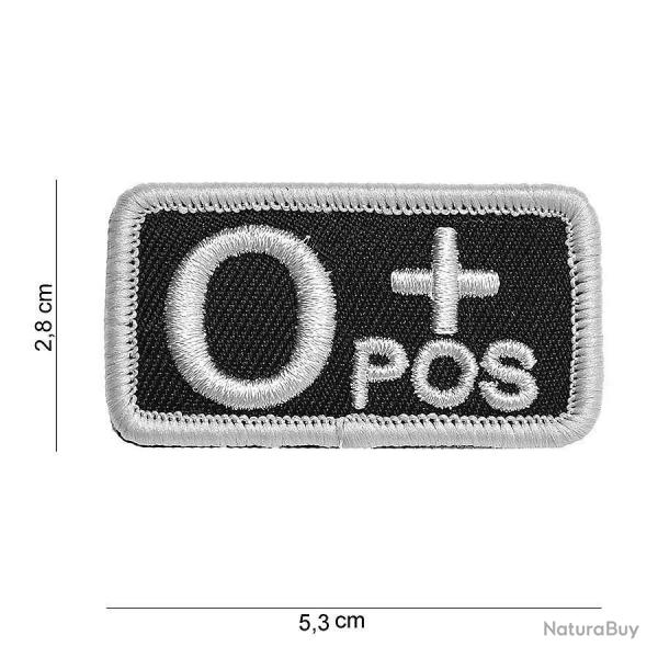 Patch tissu avec velcro  O+  noir